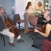 With Miten and Deva Premal before a concert