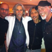With Anubuddha, Satgyan and Harry Manx (Prasad)